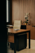 Oak Home Office Suite Desk and Shelving from Home Of Furniture