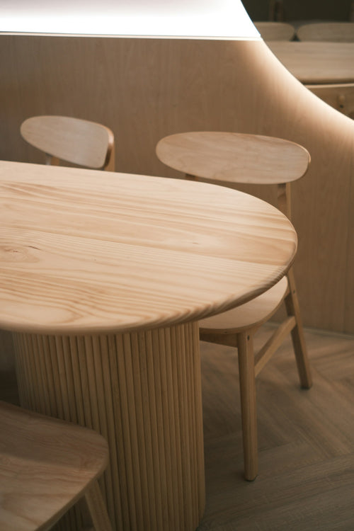 Oak Dining Set Table and Six Chairs from Home Of Furniture